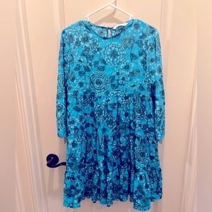 Zara blue floral Sharon dress XS. The dress for so many occasions.